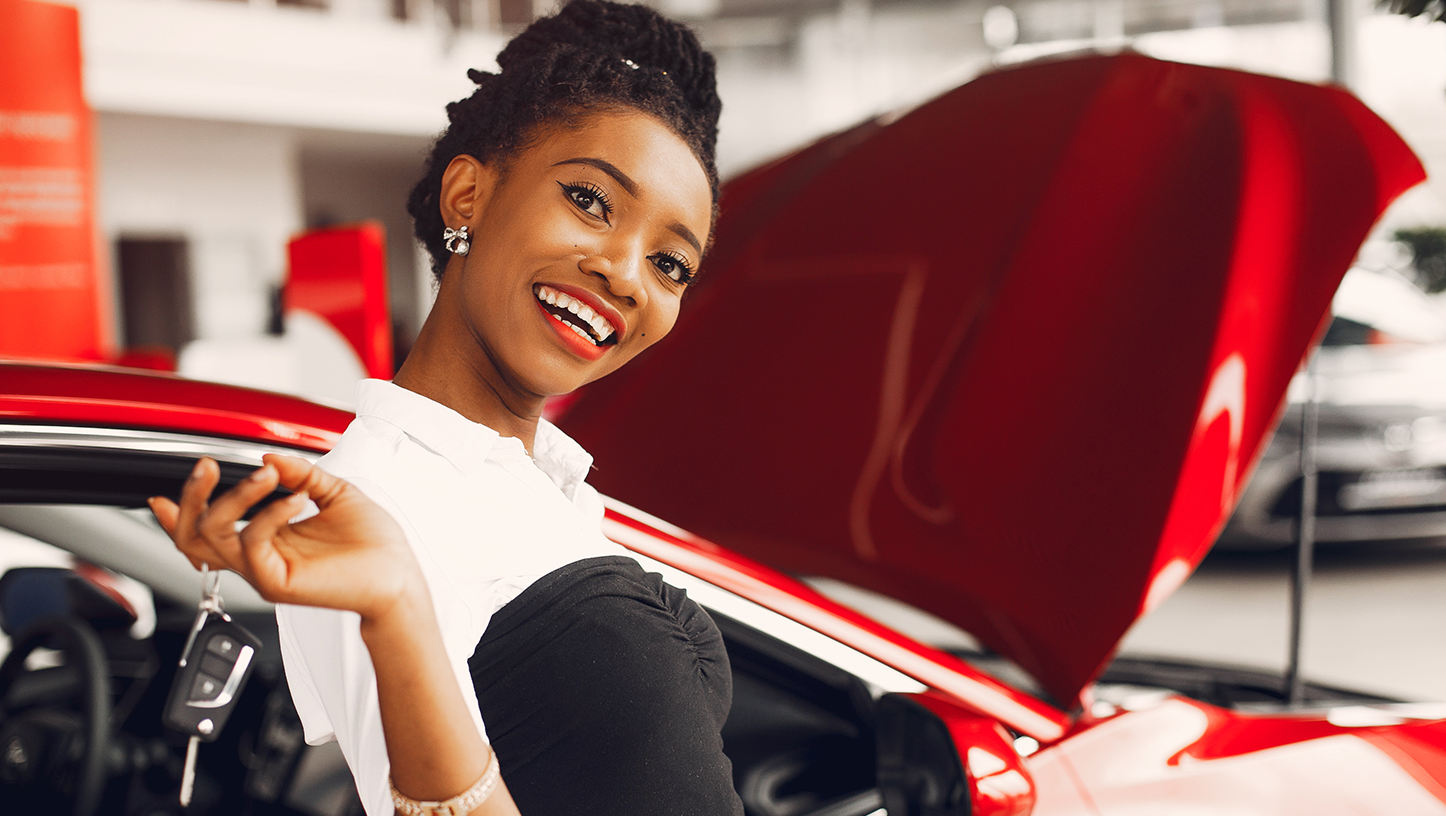 Inspector checking a car